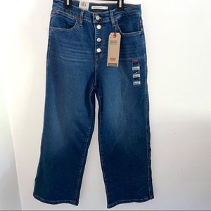 Levi's Mile High Cropped Wide Leg Jeans 29x27